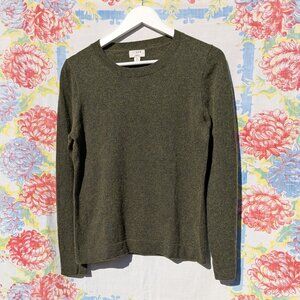 J.Crew Teddie Sweater Women’s Medium Heather Loden Crewneck Lightweight Knit